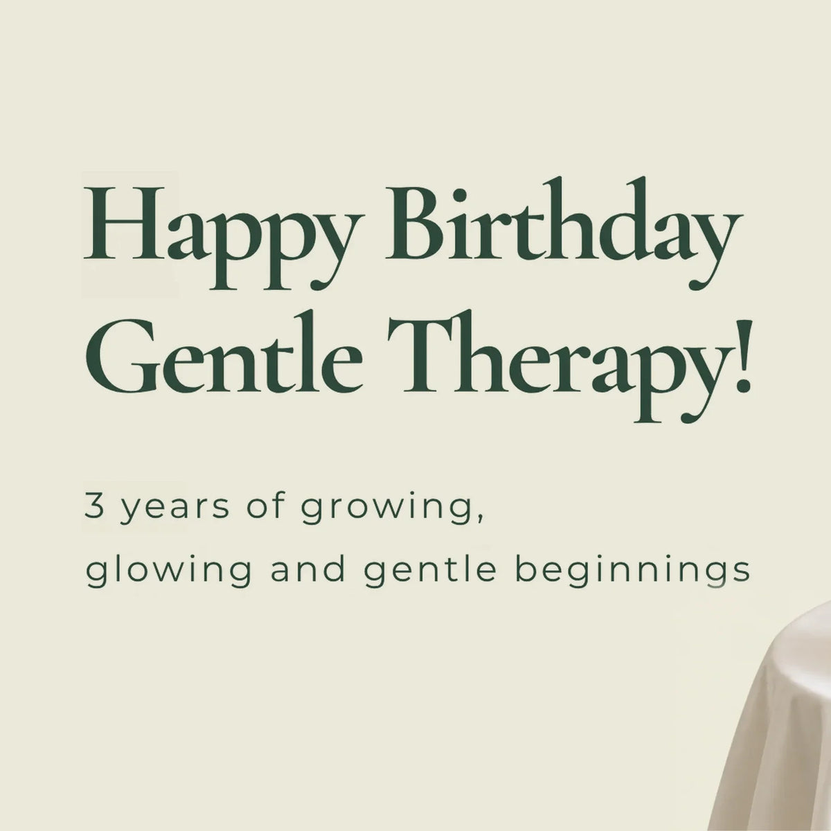Happy 3rd Birthday, Gentle Therapy!
